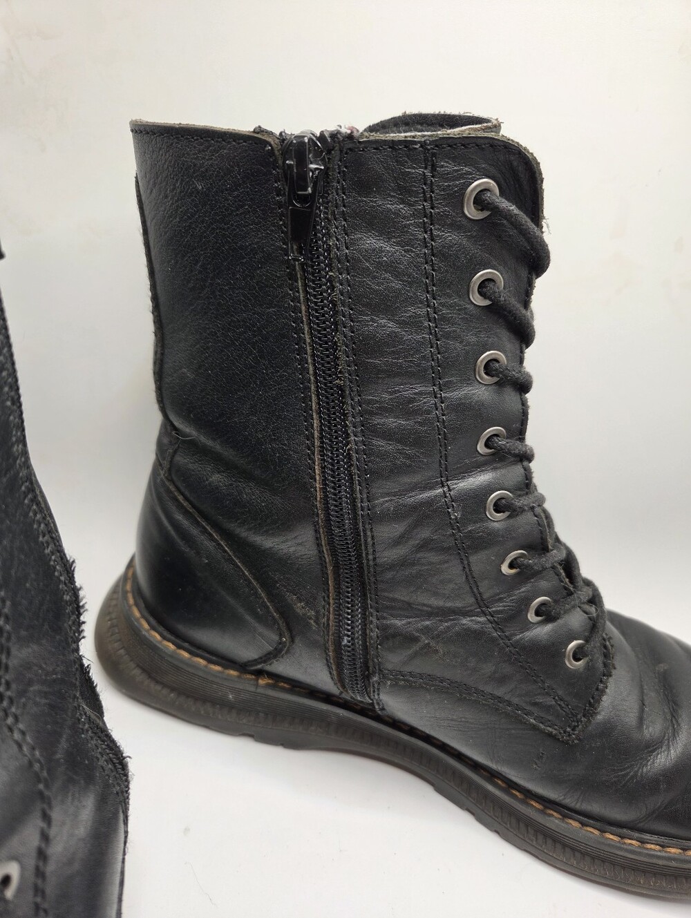 Josef Seibel Waterproof Lined Leather Lace-Up Boots Black EU 41 US 10 - Picture 3 of 12